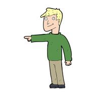 Cartoon Man Pointing N303