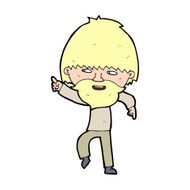 cartoon bearded man pointing and laughing N14