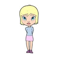 cartoon shy girl N14