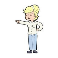 cartoon friendly woman pointing N15