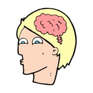 cartoon head with brain symbol N58