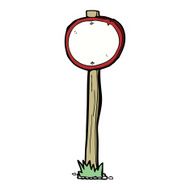 cartoon road sign N39