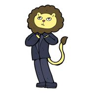 cartoon lion businessman N9