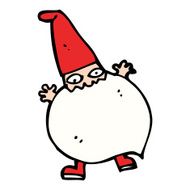 cartoon tiny santa N29