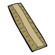 cartoon wooden ruler N26