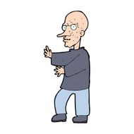 cartoon mean looking man N15