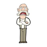 cartoon shocked old man N47