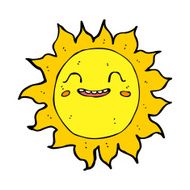 cartoon happy sun N19