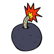 cartoon burning bomb N33