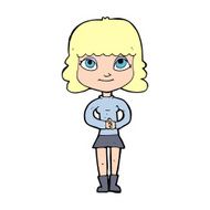 cartoon happy woman N384
