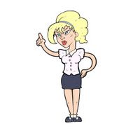 cartoon woman with idea N390