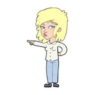 cartoon woman pointing N319