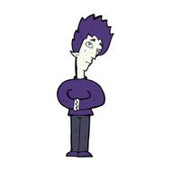 cartoon curious vampire N14