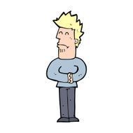 cartoon nervous man N232