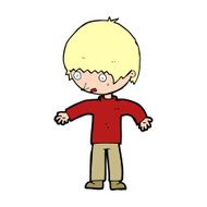 cartoon confused boy N20