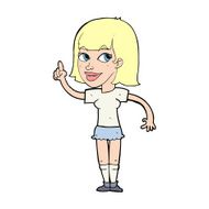 cartoon pretty girl with idea N43