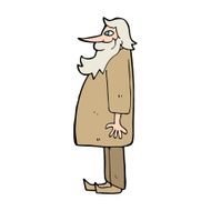 cartoon bearded old man N57
