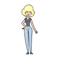 cartoon pretty woman N418