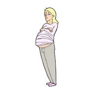 cartoon pregnant woman N37