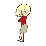 cartoon happy woman N385