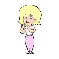 cartoon shocked woman N148