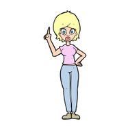 cartoon woman explaining her point N53