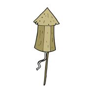 cartoon old wooden firework N14