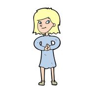 cartoon happy woman N386