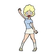 cartoon woman dancing N48