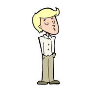 cartoon calm man N14