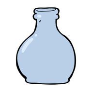 cartoon old glass vase N14