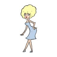 cartoon woman posing in dress N58