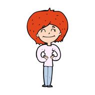 cartoon happy woman N387