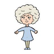 cartoon bitter old woman N27