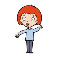 cartoon woman explaining her point N55