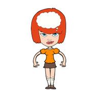 cartoon woman with idea N391