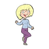 cartoon laughing woman N14