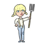 Cartoon Farmer Girl N20