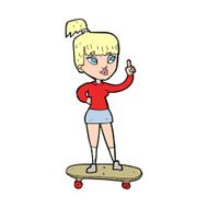 cartoon skater girl N14