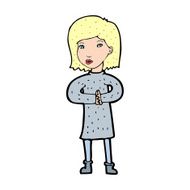 cartoon calm woman N14