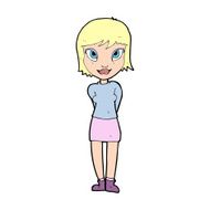 cartoon pretty girl N158
