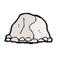 cartoon large rock N5