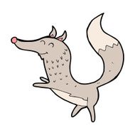 cartoon happy wolf N33