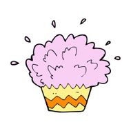 cartoon exploding cupcake N15