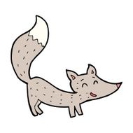 cartoon little wolf N129