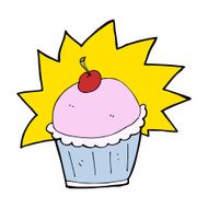 cartoon cupcake N209