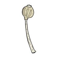 cartoon dried poppy N40