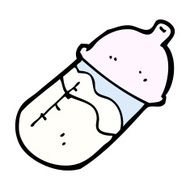 cartoon baby milk bottle N14