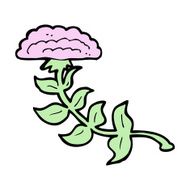 cartoon flower N635