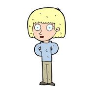 cartoon staring woman N56